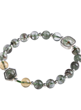 灵机生活馆水晶纯银串珠手绳