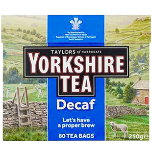 英国 yorkshire tea约克夏低因红茶茶包约克郡脱咖啡因纯红茶奶茶