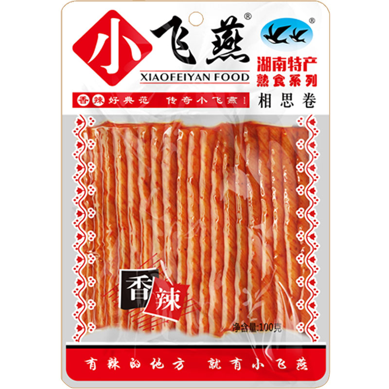 小飞燕相思卷辣条香辣辣棒手撕豆干豆卷豆皮即食零食豆湖南特产