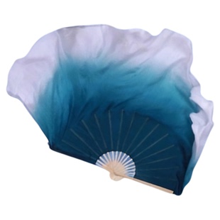 一条大河舞蹈扇子马一奥同款真丝墨蓝渐变跳舞扇子古典舞表演专用