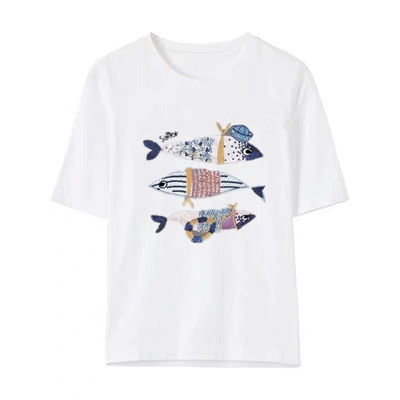 短袖T恤白色宽松纯棉修身显瘦