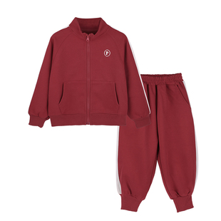 男童套装儿童运动衣服2026新款男孩红色帅气时髦春装小少爷两件套