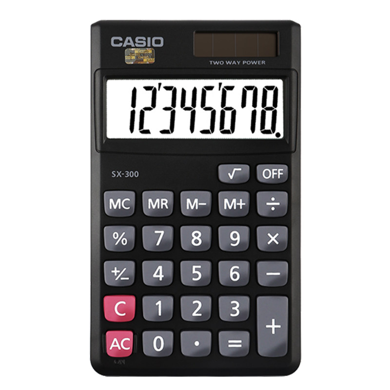 CASIO卡西欧SX-300便携计算器可爱迷你小学生儿童小型计算机