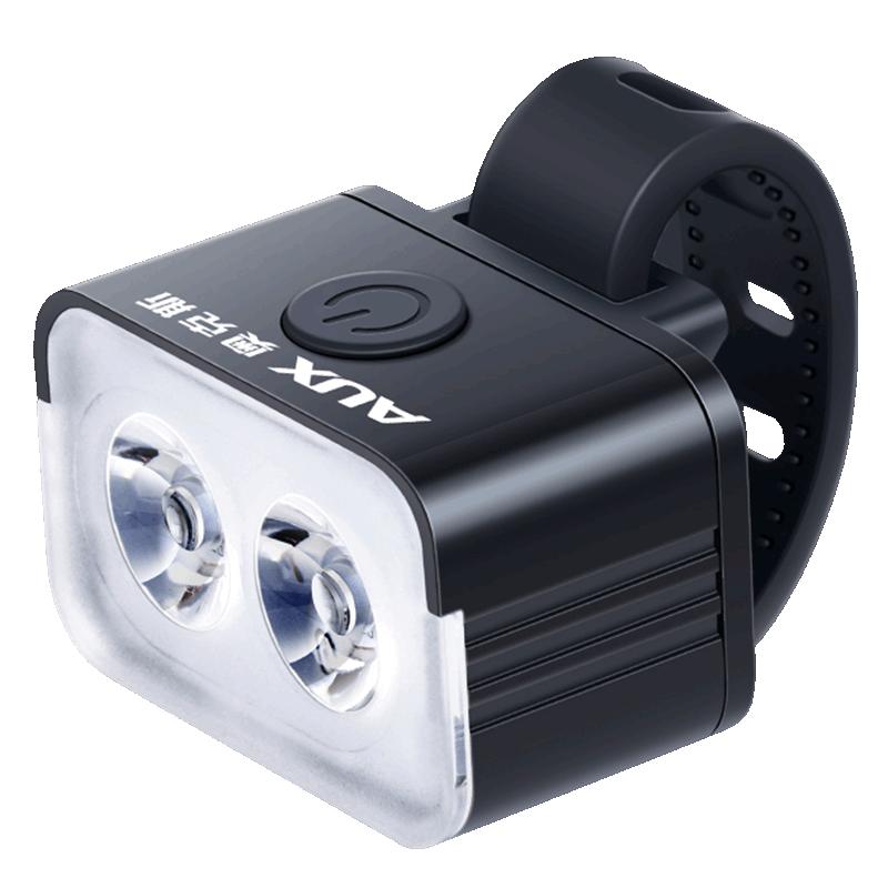 奥克斯自行车灯前灯儿童夜骑装备防水超亮夜间山地公路单车尾灯