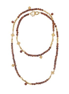 四叶草石榴石串珠项链女