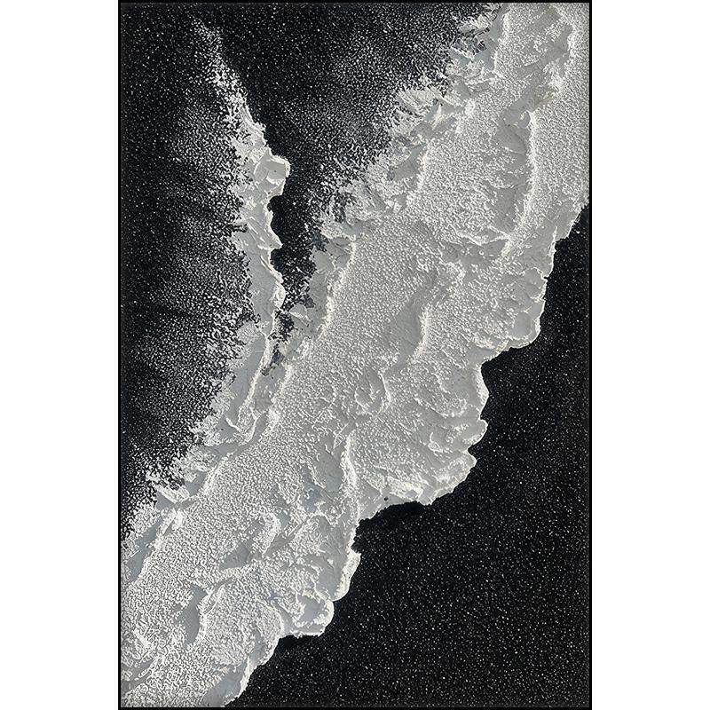 纯手绘客厅玄关海浪可定制装饰画
