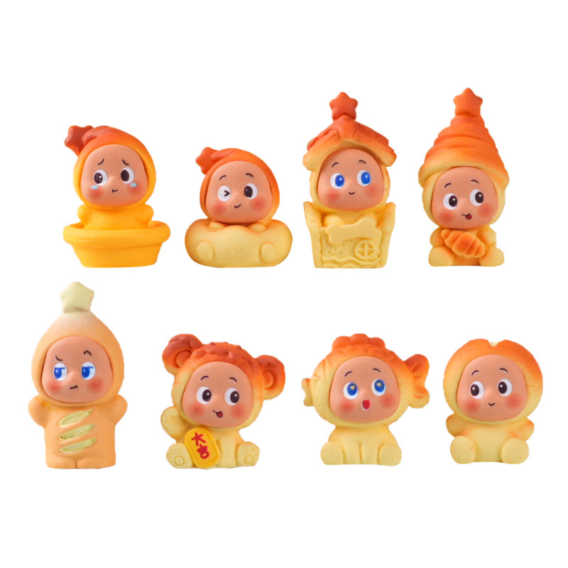树脂招财星星崽甜品美食烘焙diy饰品摆件萌粒潮玩盲袋车载装饰