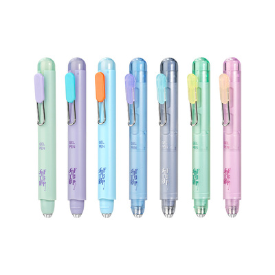 点石伸缩口袋笔速干顺滑中性笔黑