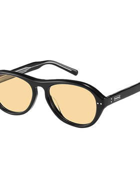 纪禾2025新款复古黑框茶片墨镜女