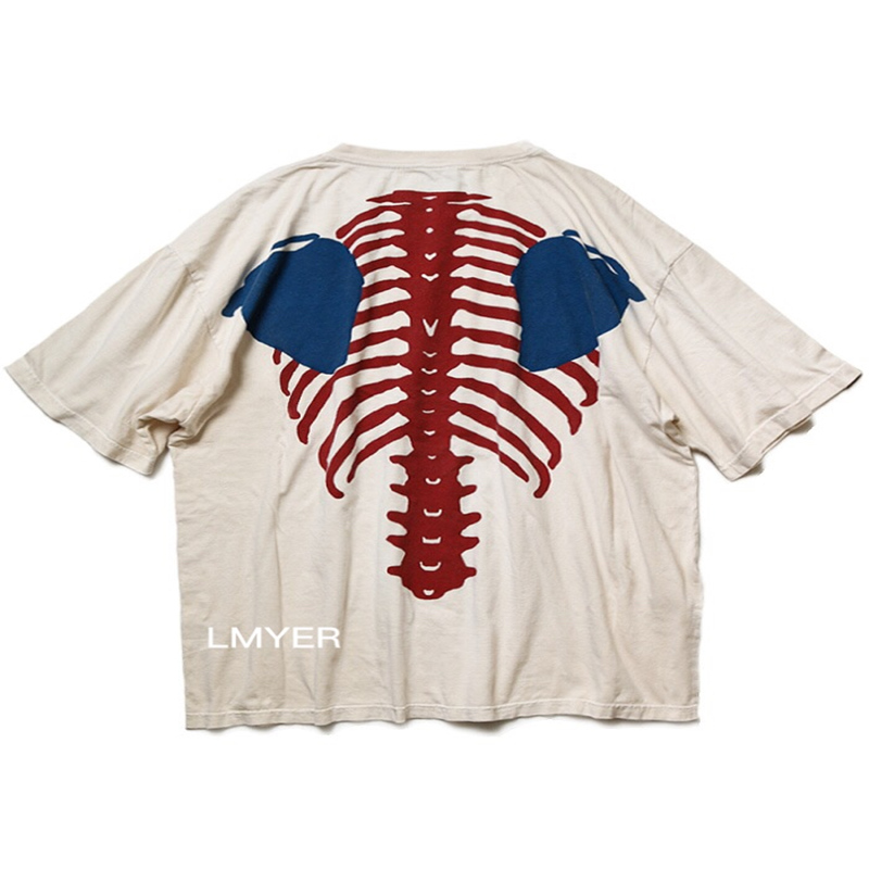 LMYER  KAPITAL 骨头ins超火骨架宽松 短袖 说唱同款大码oversize
