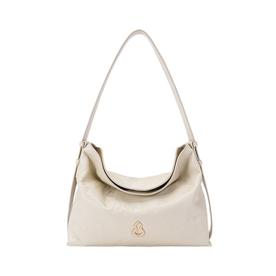 【明星同款】BAMPO半坡绵绵包中号 头层牛皮hobo大容量斜挎托特女