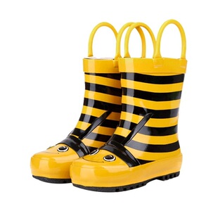 天然橡胶靴手工儿童雨鞋立体幼儿卡通男童女童雨靴防滑防水鞋宝宝
