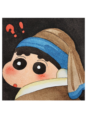 蜡笔小新卡通餐厅装饰挂画相框