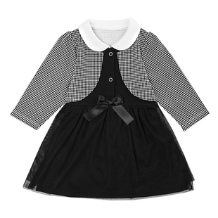 miyio女宝宝礼服正装女孩英伦经典连衣裙儿童生日庆生演出服包邮