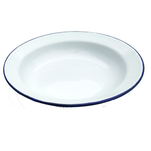 纯色搪瓷盘子小猪菜碟加厚汤盘 老式搪瓷碟子 怀旧火锅串串店选用