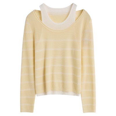 SeRinaBlue商场同款假两件针织衫