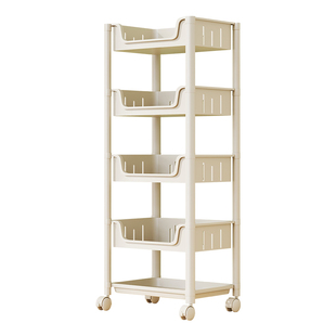 书架课桌旁置物架落地移动桌边书架侧边多层书本收纳简易书柜儿童