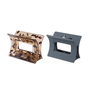 Goody歌妮发抓夹方形中号简约高级鲨鱼夹镂空百搭两件套夹子头饰