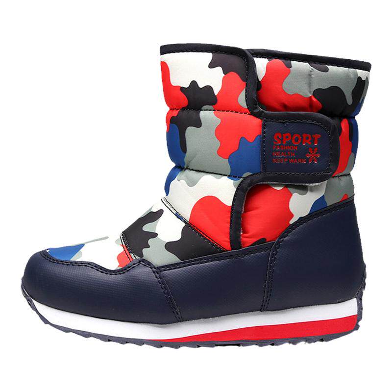 东北儿童雪地靴加厚保暖女童棉靴防水棉鞋男童防滑户外旅游童鞋