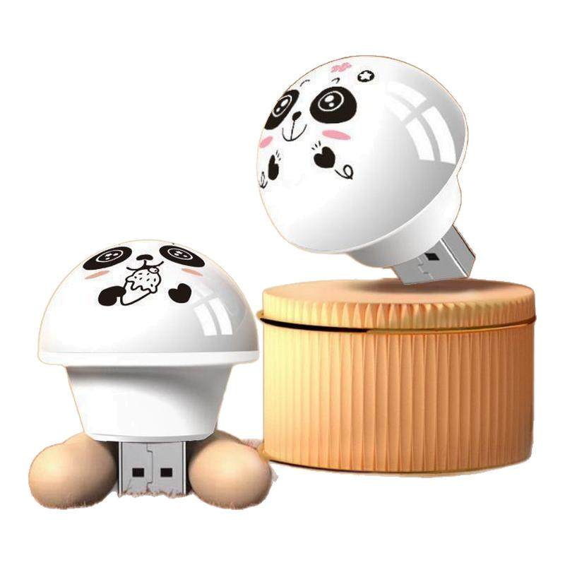 语音控制小夜灯熊猫智能熊猫声控usb家用发光节能氛围灯卧室宿舍