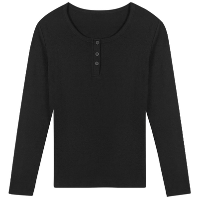 热风女装23冬新款女士圆领打底T恤早秋打底衫修身显瘦长袖上衣