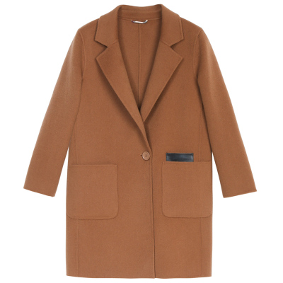 2025新款双面羊绒大衣女中长款秋冬中年妈妈时尚修身西装毛呢外套