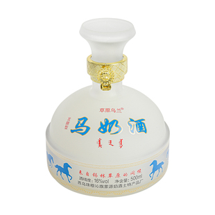 草原乌兰马奶酒乳白色内蒙古特产发酵型甜鲜奶酒16度国产白酒低度
