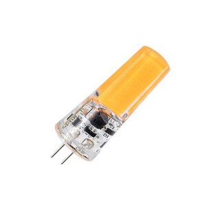 室内照明led灯珠g4插脚12v低压替卤素灯插泡COB柔和光源水晶灯 黄