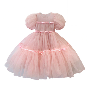 女童连衣裙夏季小女孩粉色绝美漂亮礼服裙子儿童高级感生日公主裙