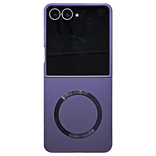 轻调 ins高级感超薄紫烤漆磁吸适用于三星zflip7/6/5/4/GalaxyW25Flip手机壳新款折叠屏翻盖防摔轻奢风保护套