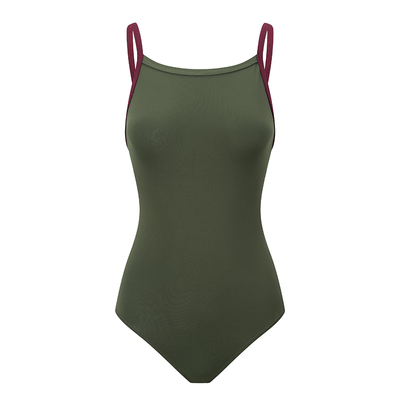 纯色无胸垫|单层面料竞速泳衣