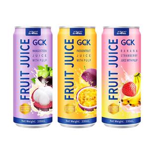 27000 GCK进口果肉果汁饮料果粒山竹香蕉草莓百香果汁NFC鲜榨0脂