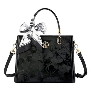 啄木鸟真皮包包女士2025新款高级感国风送妈妈大气单肩斜挎手提包