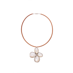 SUDROV素觉丁香花系列海水贝壳真皮秋冬项链毛衣链女新年生日礼物