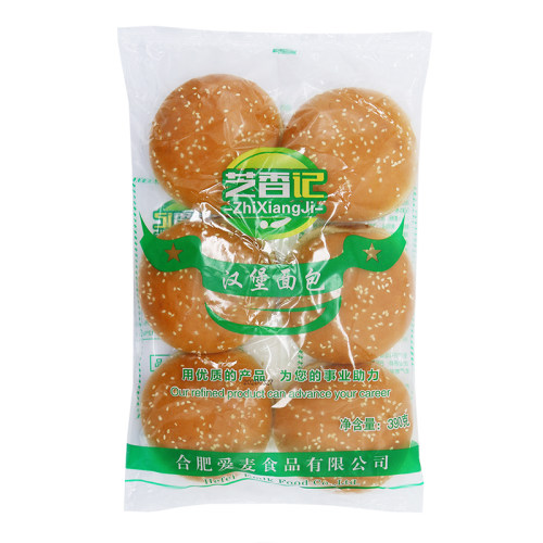 芝香记汉堡皮面包胚商用汉堡店同款家庭装冷冻圆形汉堡坯390克