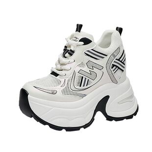 【增高13CM长跑鞋】潮款夏透百搭气垫运动内增高小个子女老爹鞋