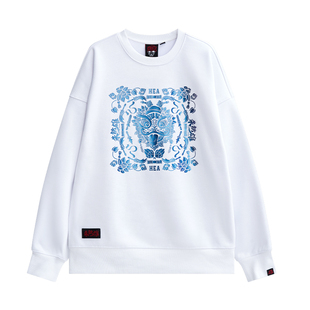 朱铁雄 x HEA联名秋冬新款潮牌醒狮狮头廓形圆领卫衣男女同款情侣