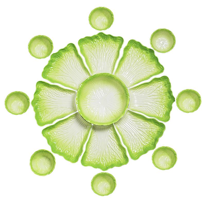 过年团圆饭拼盘餐具白菜碗盘子菜盘家用2025新款碗碟碗盘套装组合