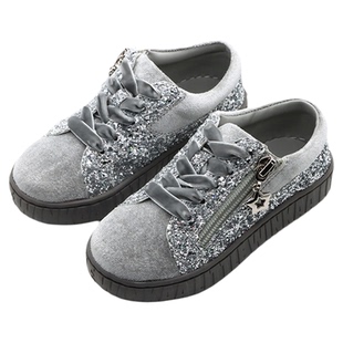 little winkaa格丽特绒面拼接板鞋男女童低帮春秋运动鞋子LW41053