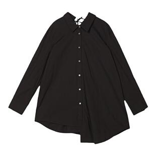 JNBY/江南布衣折扣春夏衬衫棉质宽松长袖纯色通勤OL风衬衣女