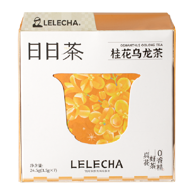 LELECHA桂花乌龙茶袋泡茶包3.5g*7包即泡即饮四种花香心旷神怡