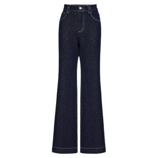 【商场同款】HPLY荷比俪2026春新款棉复古休闲风直筒阔腿牛仔裤