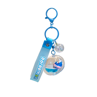 哆啦a梦官方入油流沙漂流瓶钥匙扣可爱钥匙链星云情侣书包挂件