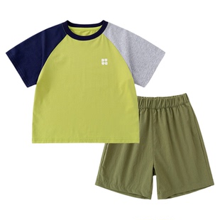 嘟嘟家男童套装夏季宝宝t恤裤子儿童短袖短裤女童童装新款夏装类