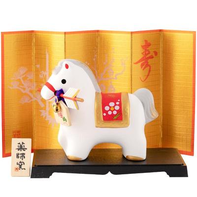 药师窑陶瓷马摆件创意手工平安