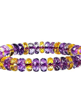 天然紫黄晶手链送女友礼物