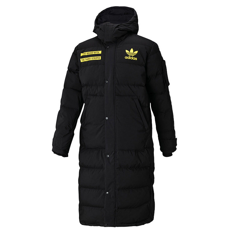 阿迪达斯串标连帽男子羽绒服正品