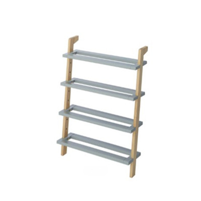 日式风实木隔板收纳靠墙防尘鞋架