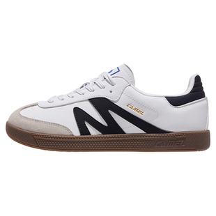 骆驼板鞋女款新款平底小白鞋时尚复古休闲鞋T头鞋百搭德训鞋女鞋