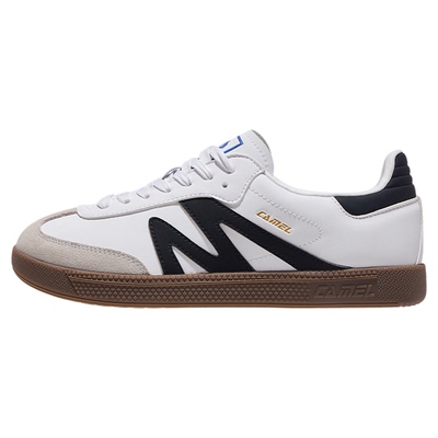 骆驼复古板T头鞋平底小白鞋女